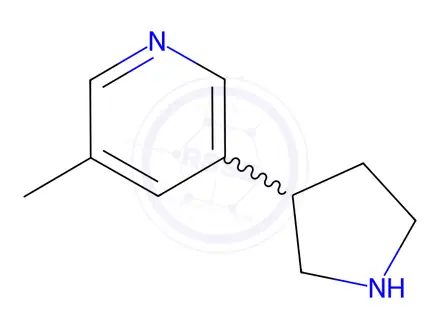 Chemical structure of 3-methyl-5-(pyrrolidin-3-yl)pyridine dihydrochloride