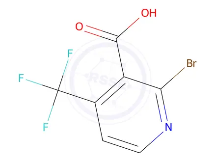 Chemical structure of 2-Bromo-4-(trifluoromethyl)nicotinic acid