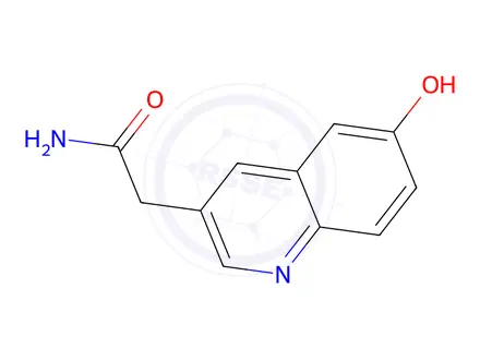 Chemical structure of 2-(6-Hydroxyquinolin-3-yl)acetamide