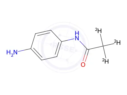 Chemical structure of N-(4-aminophenyl)acetamide-d3