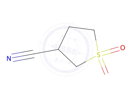 Chemical structure of 1,1-dioxo-1lambda6-thiolane-3-carbonitrile