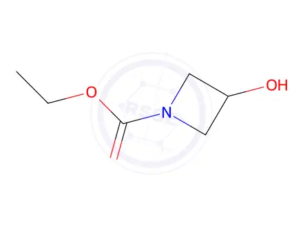 Chemical structure of Ethyl 3-Hydroxyazetidine-1-carboxylate