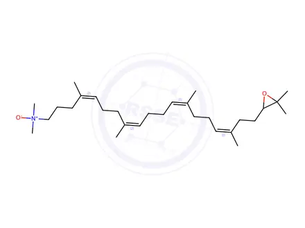 Chemical structure of 22,23-epoxy-2-aza-2,3-dihydrosqualene N-oxide