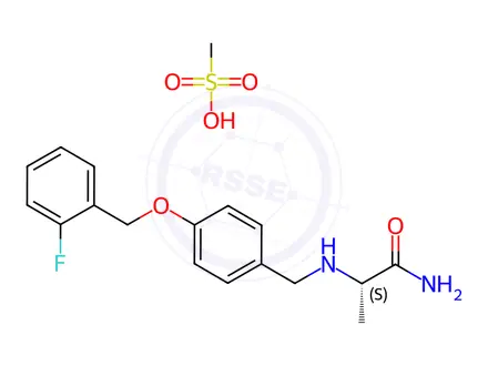 Chemical structure of Ralfinamide Mesylate