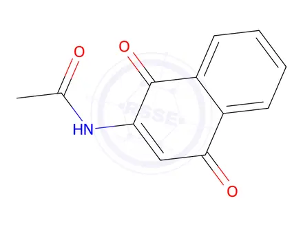 Chemical structure of 2-Acetamido-1,4-naphthoquinone