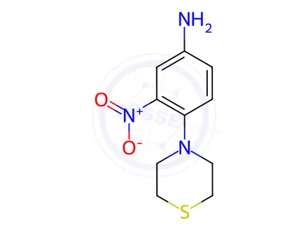 Chemical structure of 3-nitro-4-(thiomorpholin-4-yl)aniline