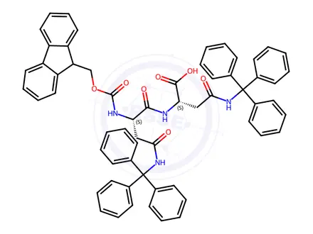 Chemical structure of Fmoc-Asn(Trt)-Asn(Trt)-OH