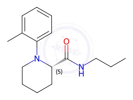 Chemical structure of (S)-1-(2-Methylphenyl)-N-propyl-2-piperidinecarboxamide