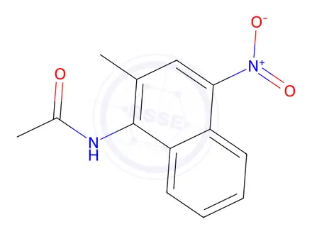Chemical structure of AcetaMide, N-(2-Methyl-4-nitro-1-naphthalenyl)-