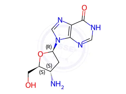 Chemical structure of Inosine, 3'-amino-2',3'-dideoxy-