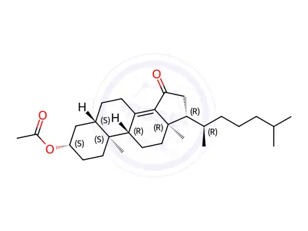 Chemical structure of 3-acetoxycholest-8(14)-en-15-one