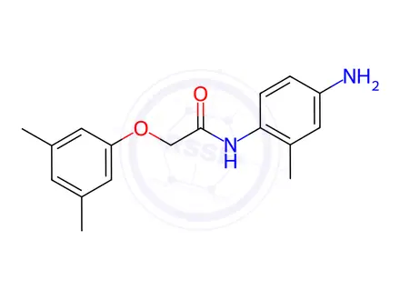 Chemical structure of N-(4-Amino-2-methylphenyl)-2-(3,5-dimethylphenoxy)acetamide