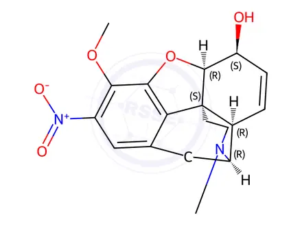 Chemical structure of 2-Nitrocodeine (1.0mg/ml in Acetonitrile)