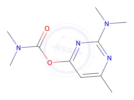 Chemical structure of 2-(diMethylaMino)-6-MethylpyriMidin-4-yl diMethylcarbaMate