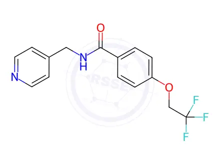 Chemical structure of N-[(Pyridin-4-yl)methyl]-4-(2,2,2-trifluoroethoxy)benzamide