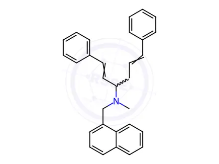 Chemical structure of N-Methyl-N-(naphthalen-1-ylmethyl)-1,6-diphenylhexa-1,5-dien-3-amine