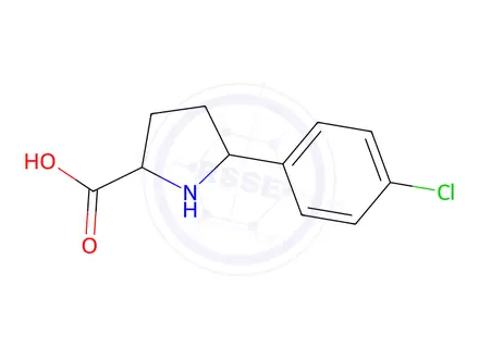 Chemical structure of 5-(4-Chlorophenyl)pyrrolidine-2-carboxylic acid