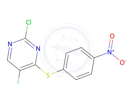 Chemical structure of 2,5-dichloro-4-[(4-nitrophenyl)sulfanyl]pyrimidine