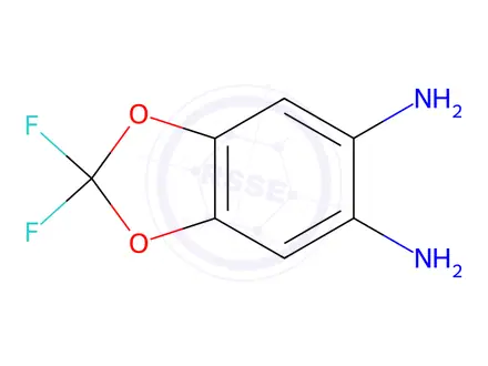 Chemical structure of 5,6-Diamino-2,2-difluorobenzodioxole, Dihydrochloride