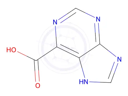 Chemical structure of 9h-purine-6-carboxylic acid