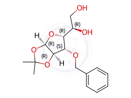 Chemical structure of 3-O-Benzyl-1,2-O-isopropylidene-α-D-glucofuranose
