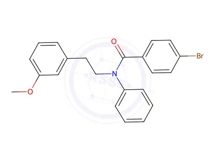 Chemical structure of 4-Bromo-N-(3-methoxyphenethyl)-N-phenylbenzamide