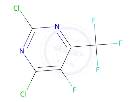 Chemical structure of 2,4-Dichloro-5-fluoro-6-(trifluoromethyl)pyrimidine