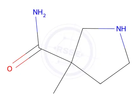 Chemical structure of 3-methylpyrrolidine-3-carboxamide