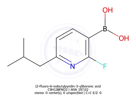 Chemical structure of (2-Fluoro-6-isobutylpyridin-3-yl)boronic acid