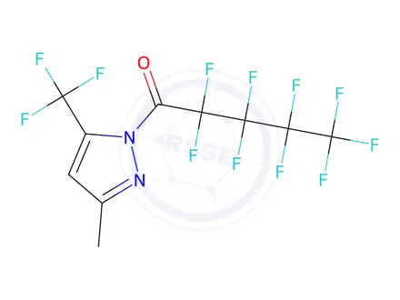 Chemical structure of 2,2,3,3,4,4,5,5,5-Nonafluoro-1-(3-methyl-5-(trifluoromethyl)-1H-pyrazol-1-yl)pentan-1-one