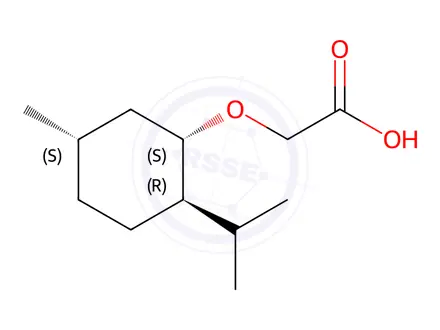 Chemical structure of (1S-(1alpha,2beta,5alpha))-((5-Methyl-2-(1-methylethyl)cyclohexyl)oxy)acetic acid