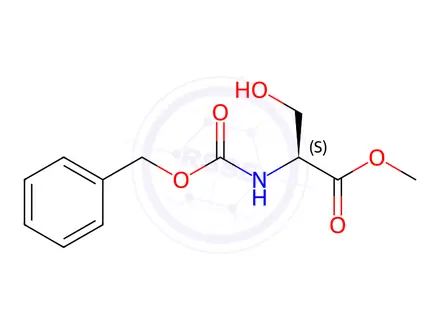 Chemical structure of N-Benzyloxycarbonyl-L-serine Methyl Ester