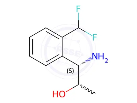 Chemical structure of (1S)-1-amino-1-(2-(difluoromethyl)phenyl)propan-2-ol