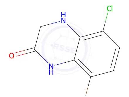 Chemical structure of 8-Bromo-5-chloro-3,4-dihydroquinoxalin-2(1H)-one