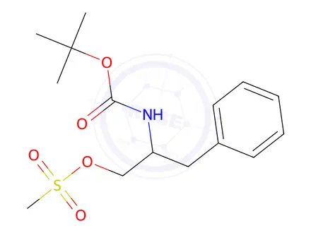 Chemical structure of 2-((tert-Butoxycarbonyl)amino)-3-phenylpropyl methanesulfonate