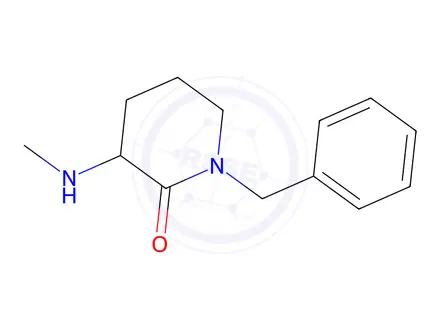 Chemical structure of 1-Benzyl-3-(methylamino)piperidin-2-one