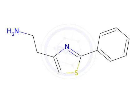 Chemical structure of 2-(2-phenylthiazol-4-yl)ethan-1-amine