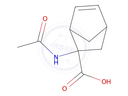 Chemical structure of Bicyclo[2.2.1]hept-5-ene-2-carboxylic acid, 2-(acetylamino)-, endo-(9CI)