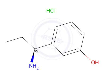 Chemical structure of (S)-3-(1-Aminopropyl)phenol hydrochloride