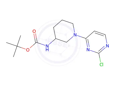 Chemical structure of tert-Butyl (1-(2-chloropyrimidin-4-yl)piperidin-3-yl)carbamate