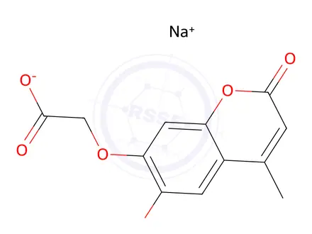 Chemical structure of Sodium 2-((6-hydroxy-4-methyl-2-oxo-2H-chromen-7-yl)oxy)acetate