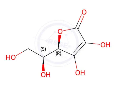 Chemical structure of DL-lysin L-ascorbate