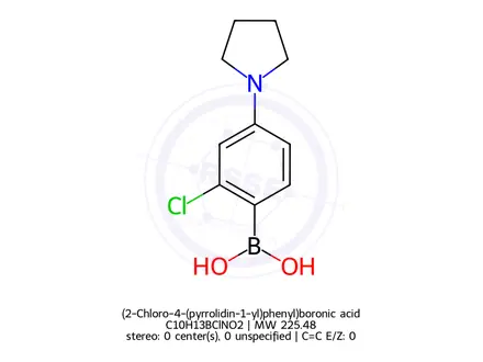 Chemical structure of (2-Chloro-4-(pyrrolidin-1-yl)phenyl)boronic acid