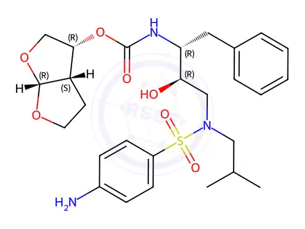 Chemical structure of (1R,2R)-Darunavir