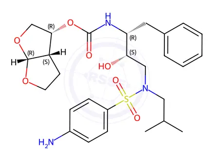 Chemical structure of (1R,2S)-Darunavir