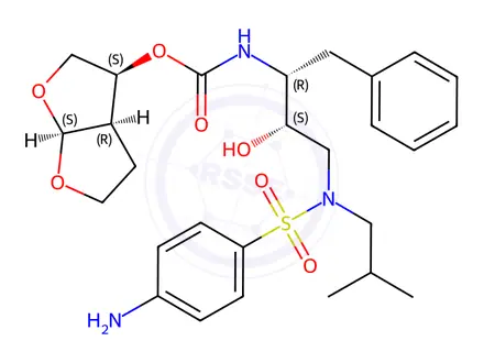 Chemical structure of Darunavir Impurity 32 ((+)-Darunavir)
