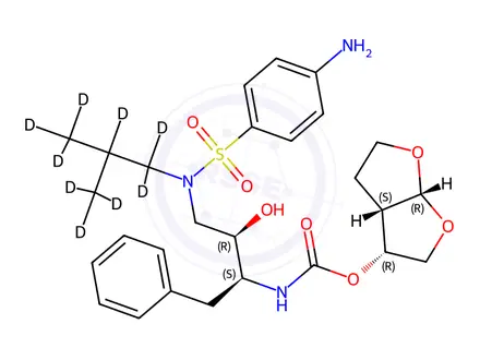 Chemical structure of Darunavir D9