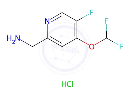 Chemical structure of (4-(Difluoromethoxy)-5-fluoropyridin-2-yl)methanamine hydrochloride