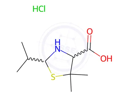 Chemical structure of Penicillamine Acid Hydrochloride Impurity