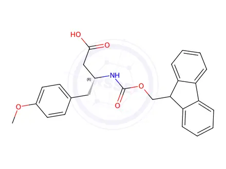 Chemical structure of (9H-Fluoren-9-yl)MethOxy]Carbonyl (R)-3-Amino-4-(4-methoxy-phenyl)-butyric acid